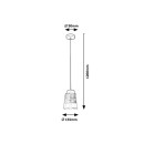 Rabalux 3543 Hängende Deckenleuchte Zenaida 1x60w | E27 - schwarz, Gold