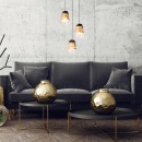 Rabalux 3545 Hängende Deckenleuchte Zenaida 3x60w | E27 - schwarz, Gold