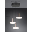Trio T354930365 LED Pendelleuchte CELESTE  | 3x7,5W integrierte LED-Quelle | 3x750lm | 3000K