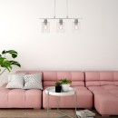 Rabalux 3580 Hängende Deckenleuchte Miroslaw 3x40w | E27 - Chrom, klar