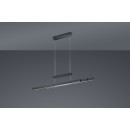 TRIO 375310532 LED Pendelleuchte Trajan 1x42W + 2x6W | 5000L | 2700-5000K | IP20 - 3-Phasen-dimmbar, einstellbare Breite und Höhe, dimmbar, obere/untere Lichter, schwarz