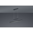 TRIO 375310532 LED Pendelleuchte Trajan 1x42W + 2x6W | 5000L | 2700-5000K | IP20 - 3-Phasen-dimmbar, einstellbare Breite und Höhe, dimmbar, obere/untere Lichter, schwarz