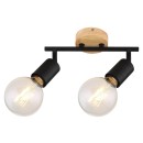 Rabalux 3977 Spotleuchte Lamar 2x40w | E27 - schwarz, Holz