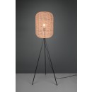 TRIO 403000132 Stehleuchte Runa 1x40W | E27 | IP20 - Fußschalter, schwarz und braun