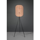 TRIO 403000132 Stehleuchte Runa 1x40W | E27 | IP20 - Fußschalter, schwarz und braun