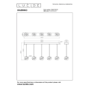 Lucide L134971602 LED Pendelleuchte DILENKO | 5x3,5W integrierte LED-Quelle | 5x140lm | 2700K