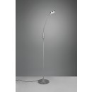 Trio 423310107 LED Stehleuchte Monza 1x12w | 1400lm | 2300 + 3000 + 4000K - Flexibler Arm, dimmbare, Speicherfunktion, Matt-Nickel
