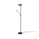 Trio 425610232 LED Stehleuchte Brantford 1x30W+6,5W | 3500lm+650lm | 2700K+3000K+4000K - dimmbar, separate Schalter, Memoryfunktion, schwarz