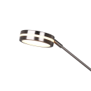 Trio 426510207 Franklin LED Stehleuchte 1x35W+6,5W | 4100lm+650lm | 2700+3200+4000K - Memoryfunktion, getrennte Schalter, einstellbare Lichttemperatur, dimmbar, Nickel matt