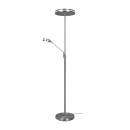 Trio 426510207 Franklin LED Stehleuchte 1x35W+6,5W | 4100lm+650lm | 2700+3200+4000K - Memoryfunktion, getrennte Schalter, einstellbare Lichttemperatur, dimmbar, Nickel matt