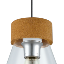 Eglo VINTAGE 49262 Pendelleuchte Brixham chrom, Klarglas 1X60W