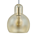 Eglo VINTAGE 49267 Pendelleuchte Brixham Chrom Glas -bernsteinfarbend 1X60W