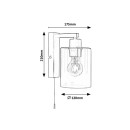 Rabalux 5077 Wandleuchte Miroslaw 1x40w | E27 - schwarz