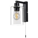 Rabalux 5077 Wandleuchte Miroslaw 1x40w | E27 - schwarz