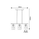 Rabalux 5078 Hängende Deckenleuchte Miroslaw 3x40 | E27 - schwarz