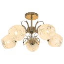 Rabalux 5099 Deckenleuchte Fauna 5x40w | E27 - Gold, weiß