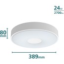 Philips 8720169301252 LED Deckenleuchte Coiner | 24W integrierte LED-Quelle | 2700lm | 2700K