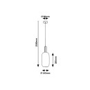 Rabalux 5224 Hängende Deckenleuchte Sinopie 1x60w | E27 - Golden