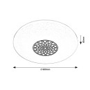 Rabalux 5365 LED-Deckenleuchte Ophelia 1x40W | 3200lm | 3000-6500K | RGB - dimmbar, Fernbedienung, Timer, Nachtlicht, Wi-Fi, Sterneneffekt, Chrom, Weiß