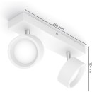 Philips 8720169174764 LED Spotleuchte Bracia | 11W integrierte LED-Quelle | 1100 lm | 2700K