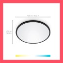 WiZ Tunable 8719514554955 SuperSlim LED-Deckeneinbauleuchte 22W | 2450lm | 2700-6500K - schwarz