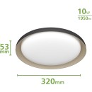 Philips 8720169301115 LED Deckenleuchte Pebblo | 10W integrierte LED-Quelle | 1950lm | 4000K