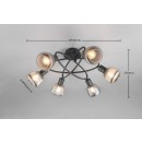 Trio T662800632 Deckenleuchte TARIFA E14