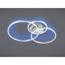 Trio 670710532 LED-Deckenleuchte Winona 1x28w + 10W | 3200lm | 2700-6500K | RGB - dimmbar, Nachtmodus, Fernbedienung, Nickel