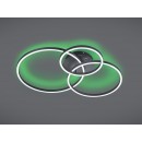 Trio 670810632 LED- Leuchte Winona 1x28w + 10W | 3200lm | 2700-6500K | RGB - Dimmbar, Nachtmodus, Fernbedienung, schwarz