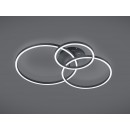 Trio 670810632 LED- Leuchte Winona 1x28w + 10W | 3200lm | 2700-6500K | RGB - Dimmbar, Nachtmodus, Fernbedienung, schwarz