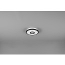 TRIO 679112132 LED Deckenleuchte Okinawa 1x12W | 1050LM | 3000K | IP20 - 3-Phasen-dimmbar, Sterneneffekt, schwarz und weiß