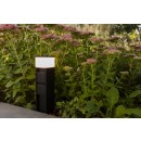 Lutec 7202201012 LED-Garten-Steckdosenpfosten Netz 1x11 | 750lm | 3000 K | IP44 - Typ Schuko, intelligent, schwarz