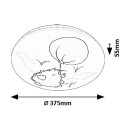 Rabalux 98071191 LED Deckenleuchte Hedgy  | 24W integrierte LED-Quelle | 1320lm | 3000K