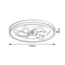 Rabalux 98071335 LED Ventilator mit Licht Fanricius | 40W integrierte LED-Quelle | 2200lm | 3000+4000+6500K
