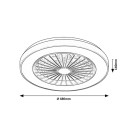 Rabalux 98071336 LED Ventilator mit Licht Dalfon2 | 40W integrierte LED-Quelle | 2200lm | 3000+4000+6500K