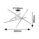 Rabalux 98071339 LED Deckenleuchte Henli2 | 40W integrierte LED-Quelle | 2800lm | 3000K