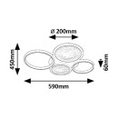 Rabalux 98071378 LED Deckenleuchte Aranis  | 40W integrierte LED-Quelle | 2300lm | 3000-6500K