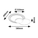 Rabalux 98071402 LED Deckenleuchte Stavros  | 40W integrierte LED-Quelle | 2660lm | 3000-6500K