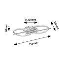 Rabalux 98071403 LED Deckenleuchte Arash  | 40W integrierte LED-Quelle | 2200lm | 3000+4000+6500K