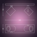 Philips Hue 8720169318076 LED Spot-Deckenleuchte Argenta  | 2x4,2W GU10 | 2000-6500+RGBK