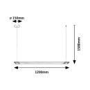 Rabalux 98072169 LED Pendelleuchte Nivaro | 28W integrierte LED-Quelle | 3050lm | 3000K