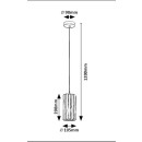 Rabalux 98072254 Pendelleuchte Veness  E27