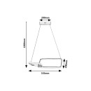 Rabalux 98072368 LED Pendelleuchte Malwen  | 36W integrierte LED-Quelle | 2200lm | 4000K