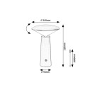 Rabalux 98077147 LED Tischlampe Polperro | 3W integrierte LED-Quelle | 180lm | 2800+4000+6000K