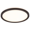 Rabalux 7774 LED-Außendeckenleuchte Inverness 1x15W | 1190lm | 2700-6500K | IP44 - Fernbedienung, dimmbar, Nachtmodus, WLAN, Timer, schwarz