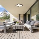 Rabalux 7775 LED-Außendeckenleuchte Inverness 1x15W | 1190lm | 2700-6500K | IP44 - Fernbedienung, dimmbar, Nachtmodus, WLAN, Timer, schwarz