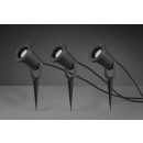 TRIO Set 800260342 3er Set Spotleuchten Ubangi 3x28W | GU10 | IP65 - Erdspießleuchte