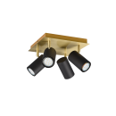 Trio 802430480 Deckenleuchte 4x35W | GU10 - Gold, Schwarz