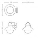 Philips 17237/30/PN Außenwandleuchte 1x60W Hoverfly | E27 | IP44