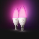 Philips Hue 8719514356719 LED Set 2x4w | E14 | 470lm | 2000-6500k + 16 Millionen Farben - Set von 2 Stück, Kerze, dimmbar, Bluetooth, White and color Ambiance